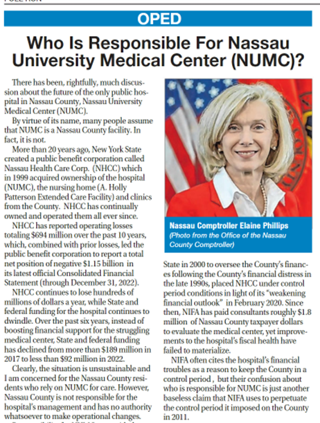 Comptroller's Essay: Who Is Responsible for NUMC?