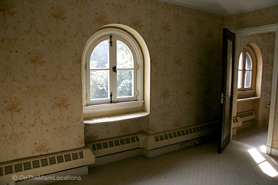 Hallway with windows