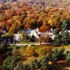 Aerial view of home in fall
