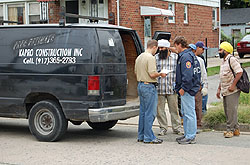 Investigator and Police with a Contractor