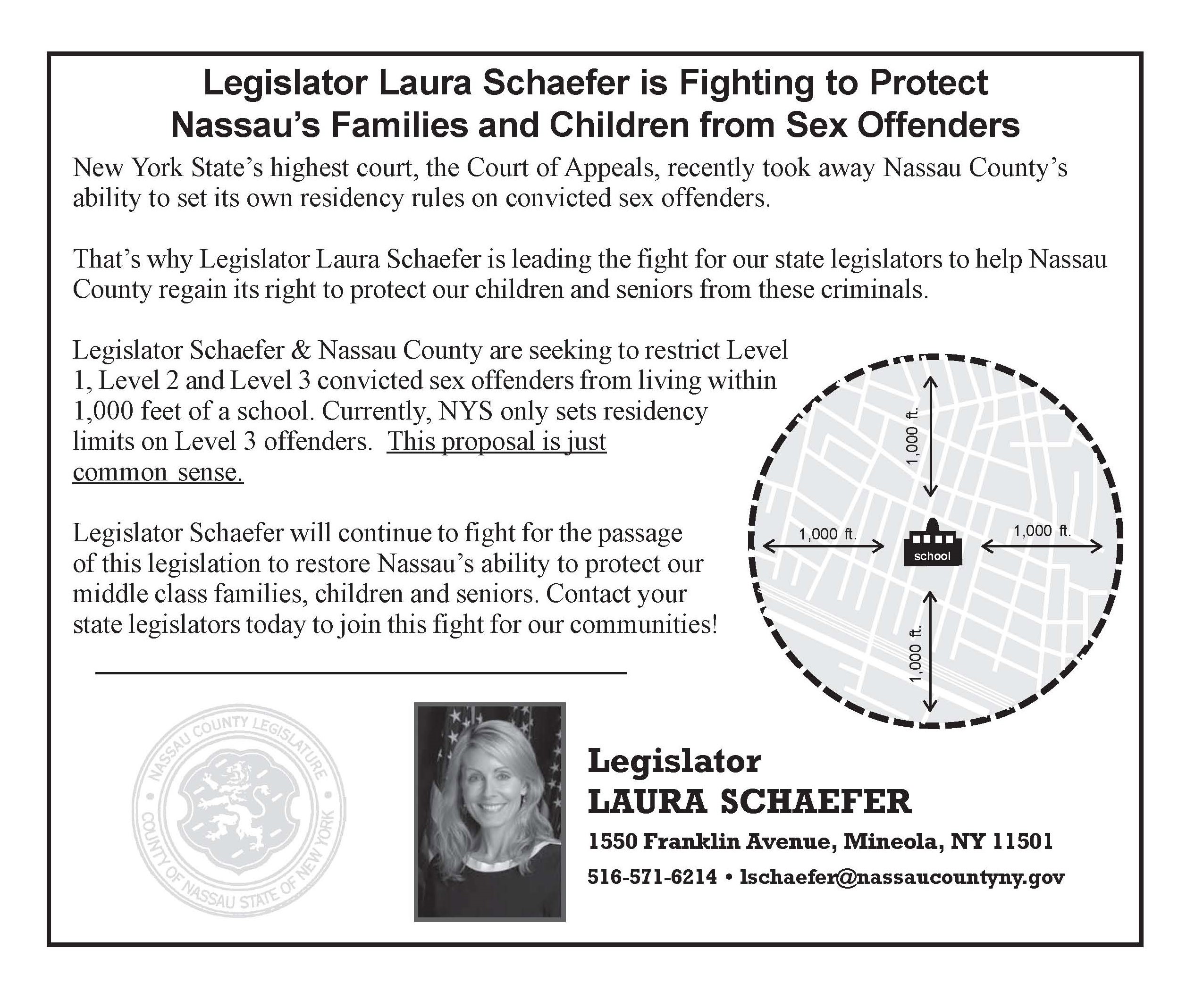 Fighting To Protect Nassaus Families and Children from Sex Offenders