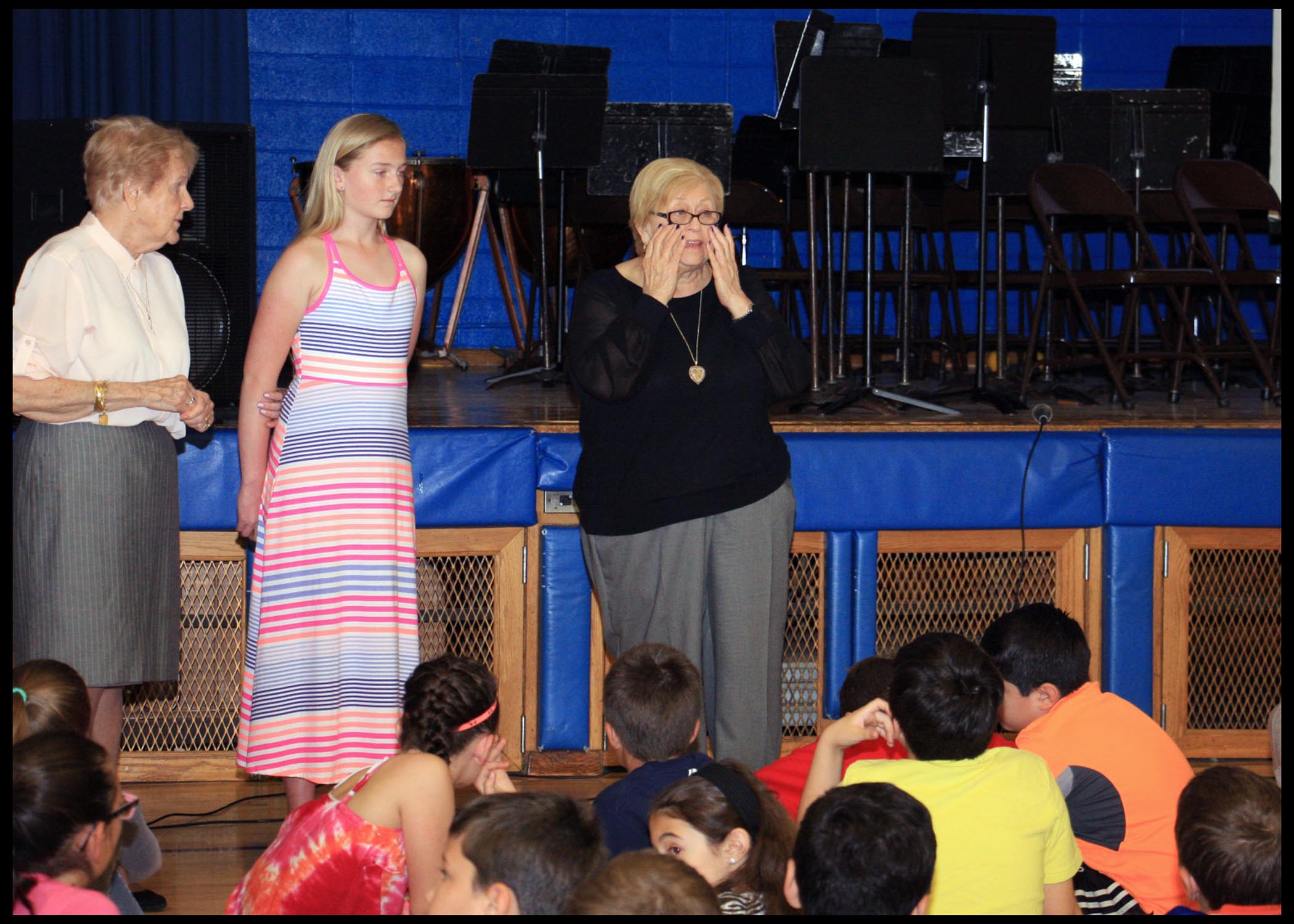 Legislator Judy Jacobs, Colette Coyne, Caleigh O’Toole
