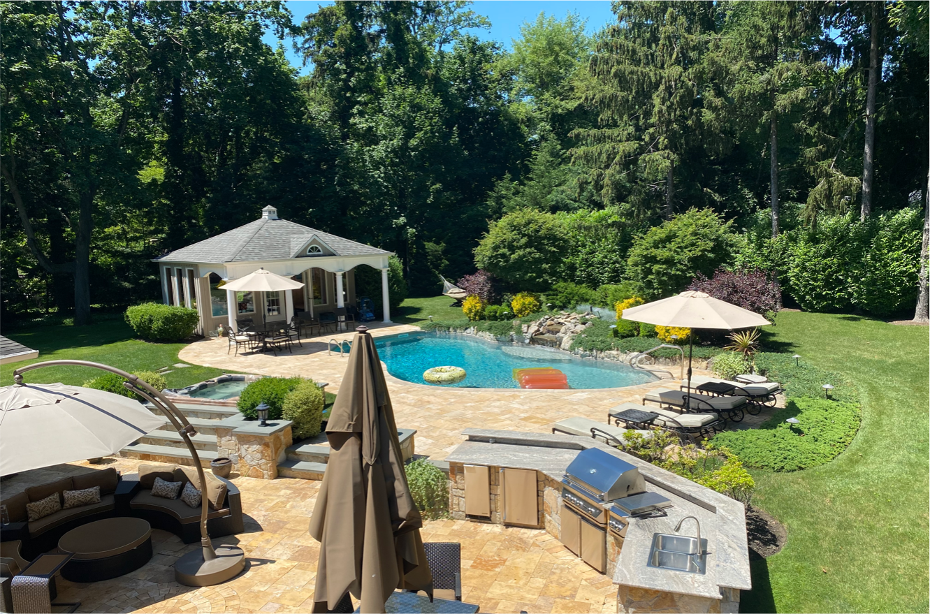 ariel view backyard