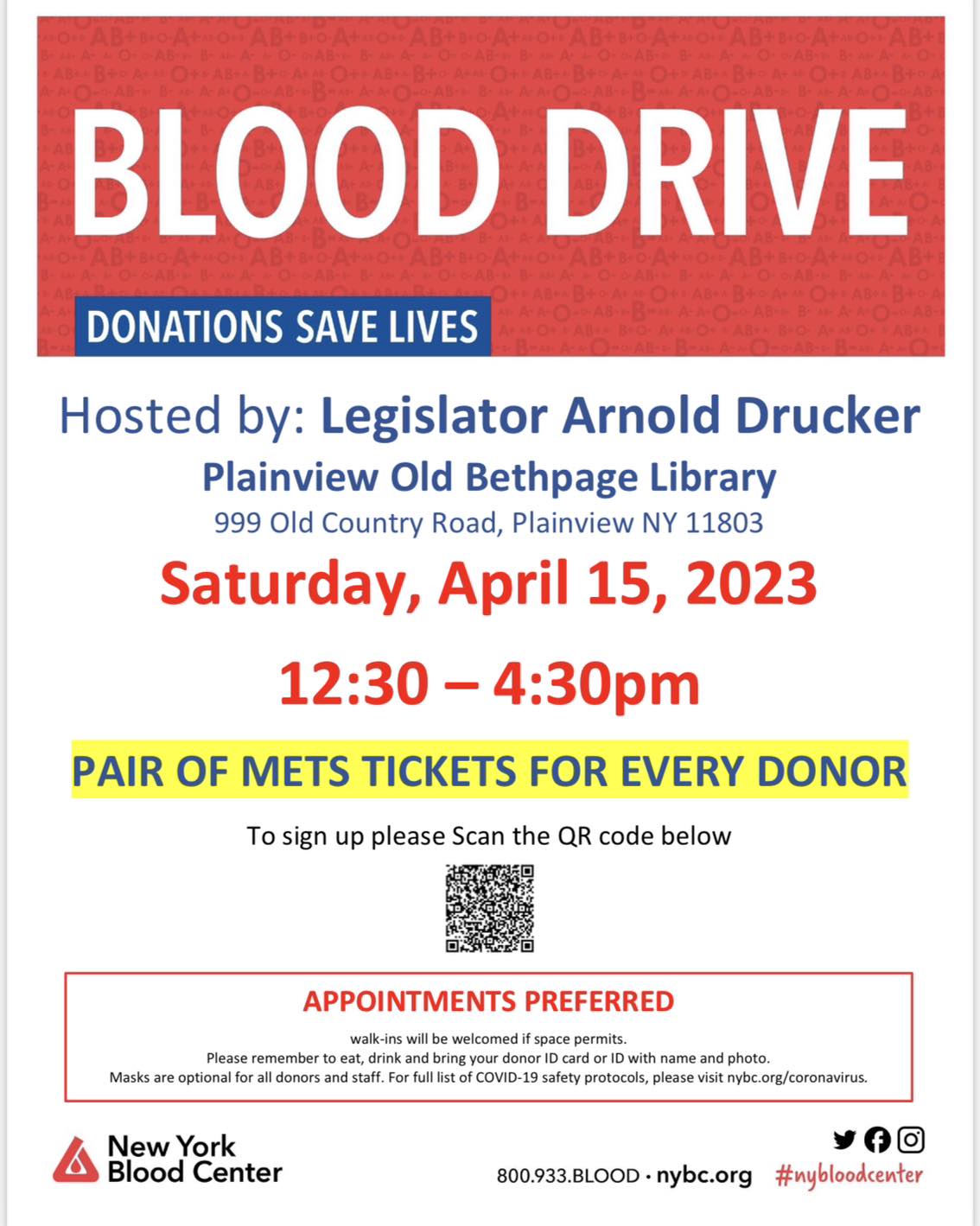 Drucker Blood Drive Flier 04152023