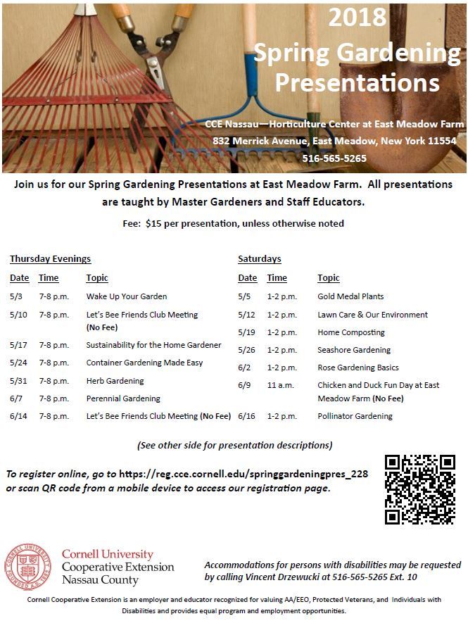 2018 Spring Gradening Presentations
