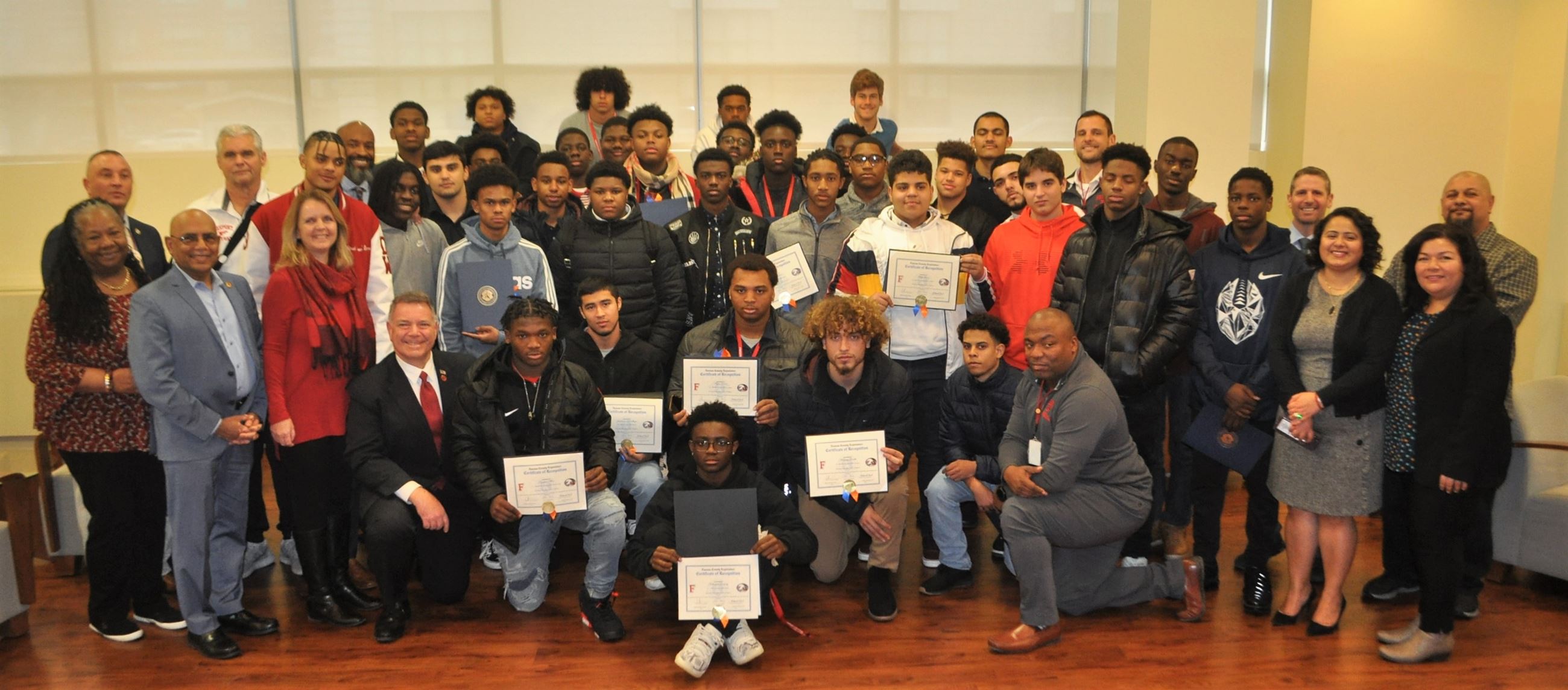 Legislators Abrahams and Mule - Freeport Football 2019 (2)