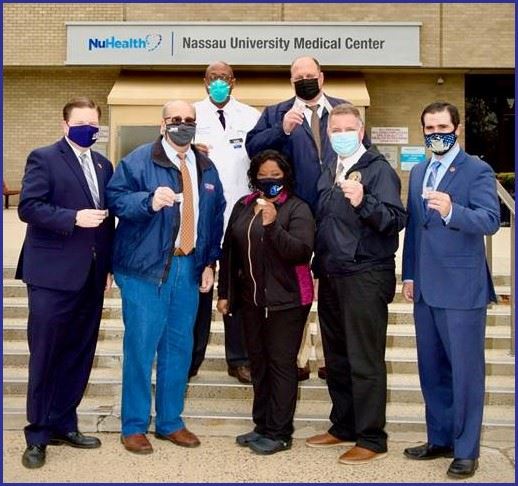 LEGISLATORS DISTRIBUTE COVID-19 SERVICE PINS TO NUMC HEALTHCARE HEROES