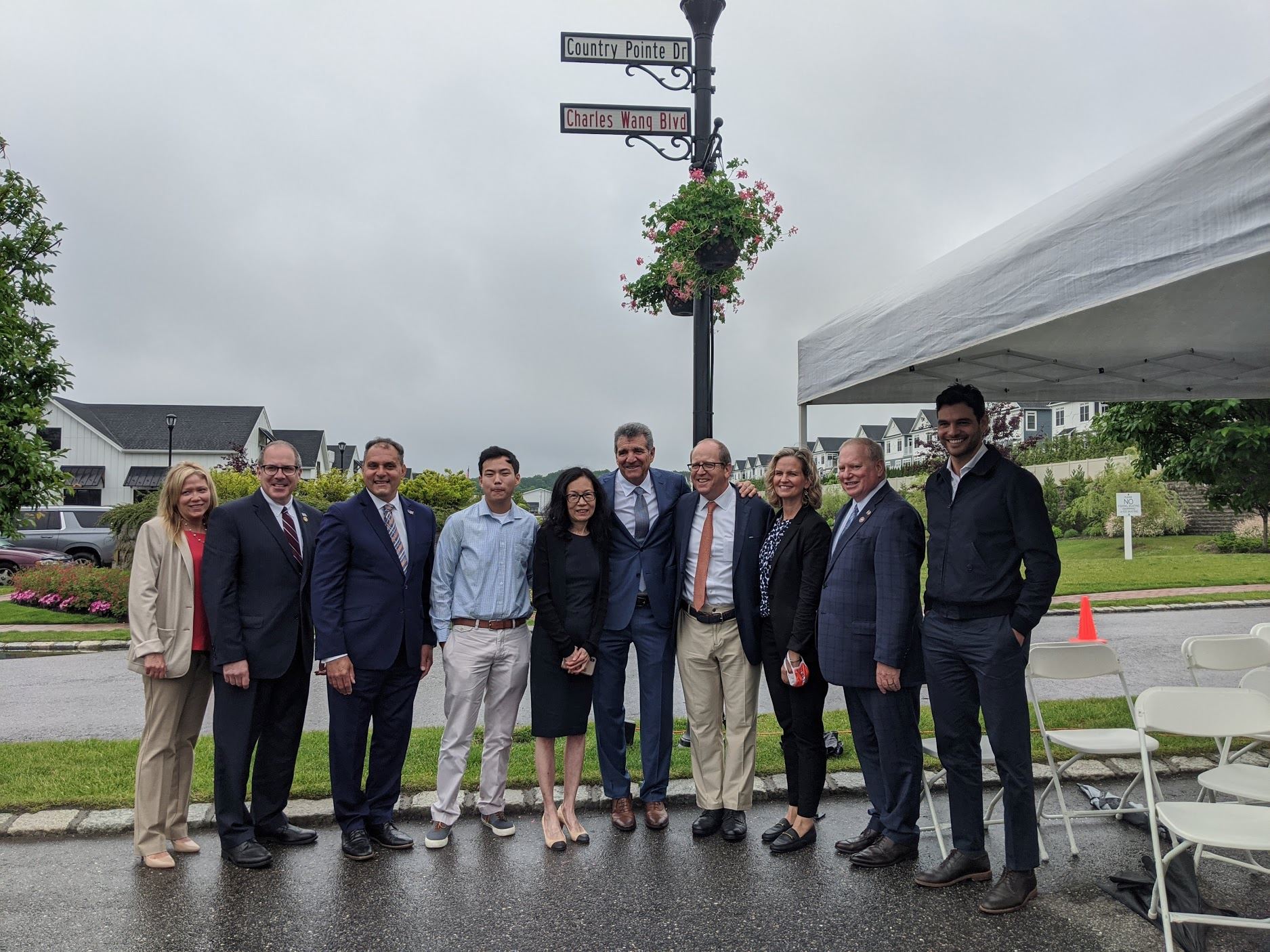 Drucker, Plainview Community  Celebrates Legacy of Charles B. Wang at Road Renaming Ceremony