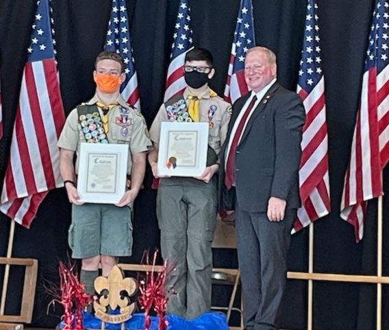 Legislator Drucker with Boy Scout Troop 423