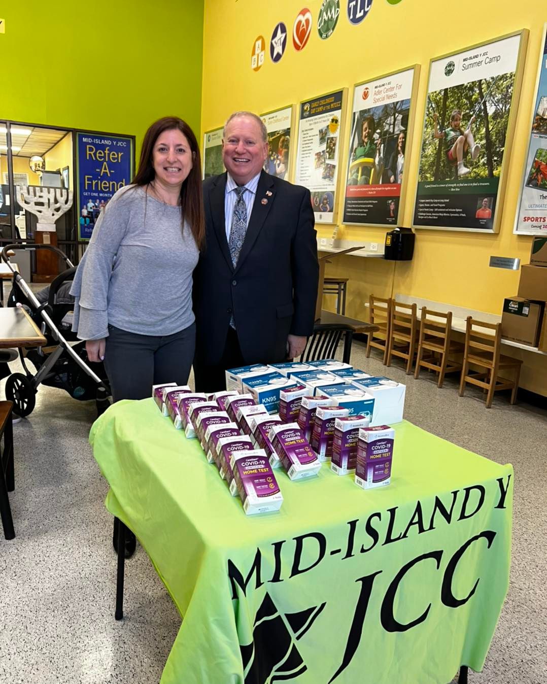 legislator Drucker - COVID-19 Tests - Mid Island Y JCC