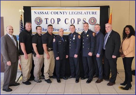 LEGISLATOR GIUFFRE HONORS  NASSAU COUNTY TOP COPS FOR MARCH