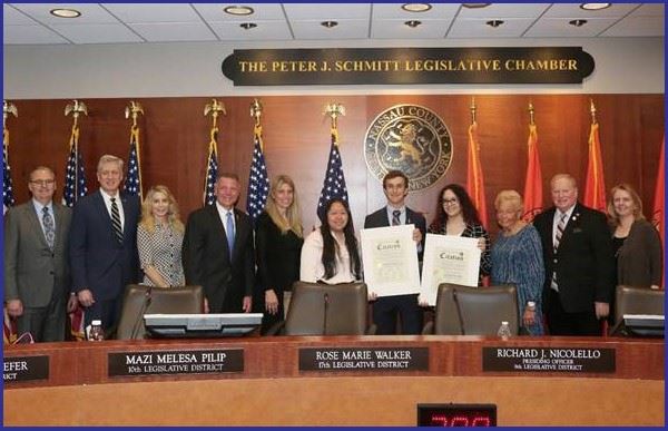 Nassau County Legislature honors Nassau County Regeneron finalists