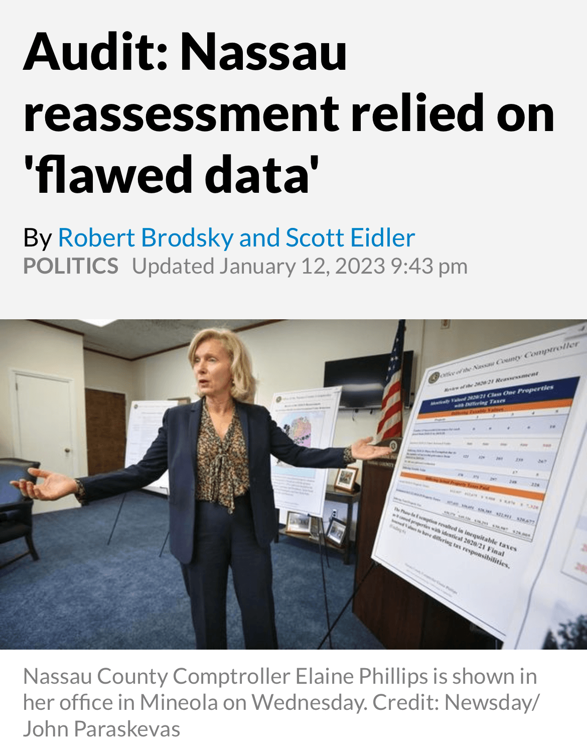 Reassessment in Newsday