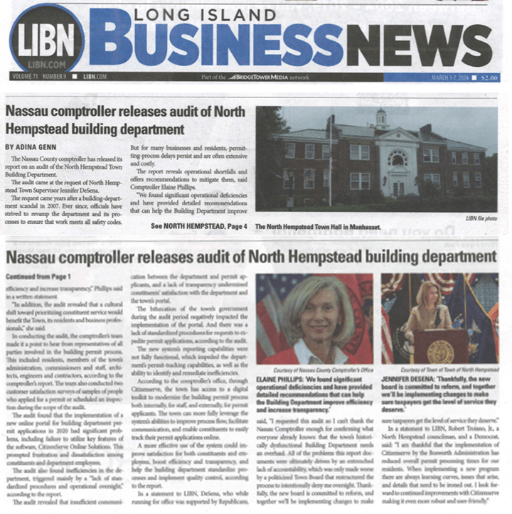 Nassau Comptroller TONH Audit