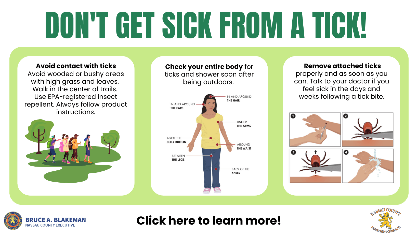 Dont get sick from a tick banner