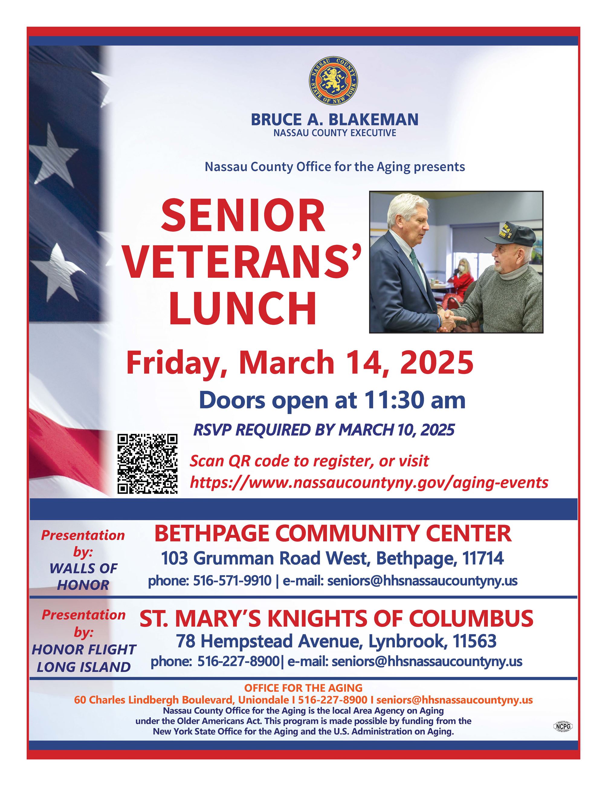 Senior Veterans Lunch 3-14-2025 (approved) - Honor Flight  Walls of Honor