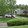 Car parked on street in front of home