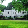 White house with lawn