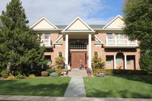 Front of two story home