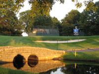 Hole 15 green and water
